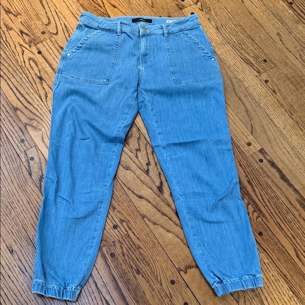 Mavi sz 30 Light Blue Denim Jogger Pants Jeans - Ivy Mid-Rise Slim Cargo